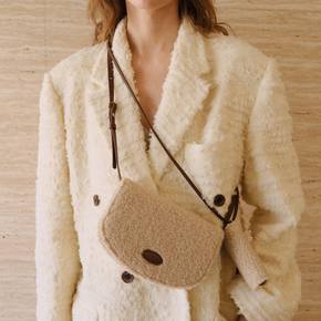 Mini Saddle bag Fluffy Beige