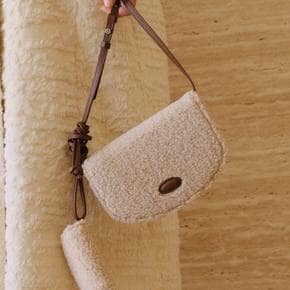 Mini Saddle bag Fluffy Beige