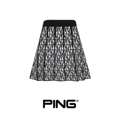 핑 [24  S/S]     여성  로고 자가드 니트 플레어  큐롯 스커트     121D1PC187  (출시가 318,000)