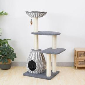 [대원에이알] Catry 3단 캣타워 (122cm)  반려묘 고양이 애묘 용품 스크래쳐 숨 (S39635025)