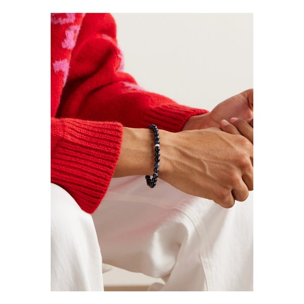 미키아 서클 8 스털링 실버 래브라도라이트 호안석 브레이슬릿 블루 46376663162912528