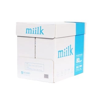  한국제지 밀크복사용지 A4 (80g) 1BOX 2500매