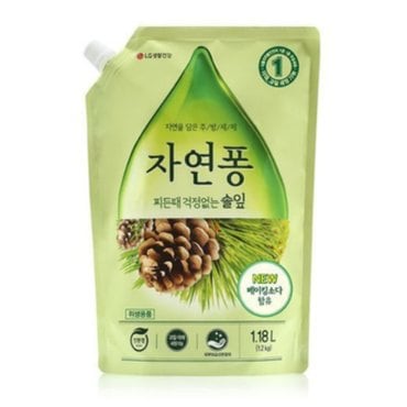 신세계 규격 LG  자연퐁 찌든때 걱정없는 솔잎 1.18L (리필)