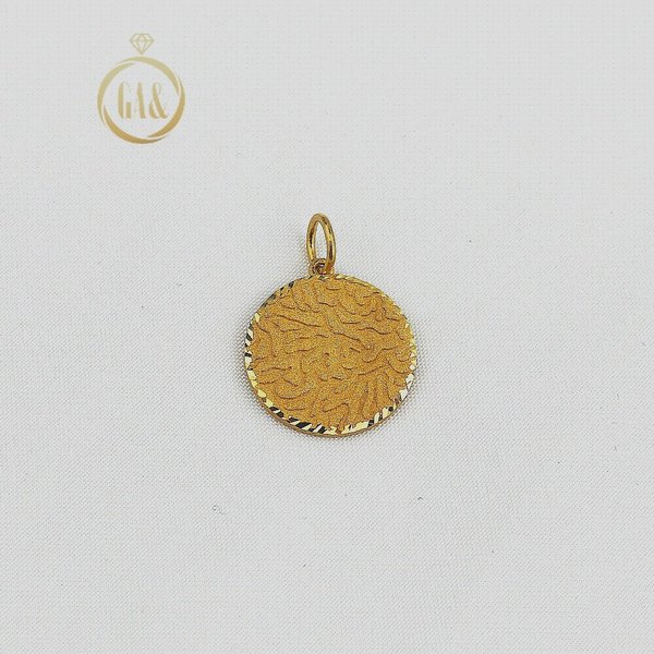 [가앤] 24k순금 무광 원형 코인 호피 목걸이 메달 펜던트 3.75g
