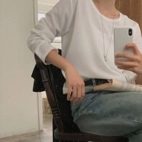 [뉴버전출시][쫀쫀탱탱/유넥] 원더링_U넥 무지 긴팔티셔츠 P000CQSJ