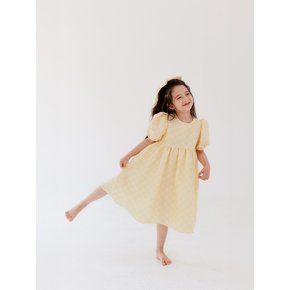 YELLOW HEART JACQUARD DRESS