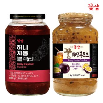  꽃샘 허니자몽블랙티 800g +꿀패션후르츠 1kg