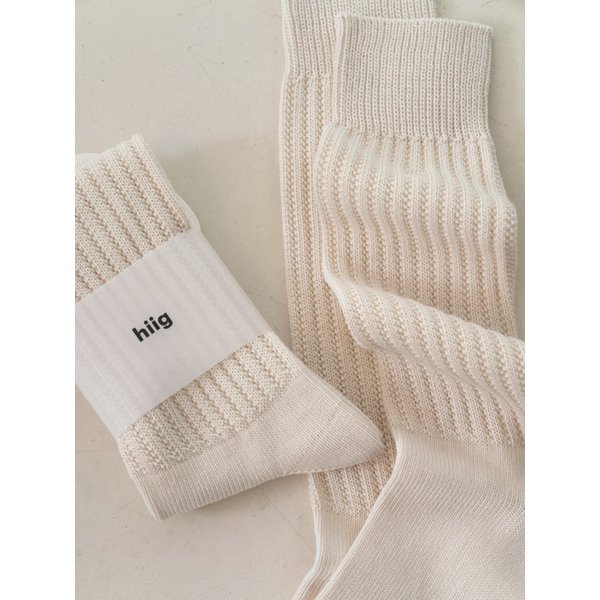 [no.063] ivory loose slouch socks