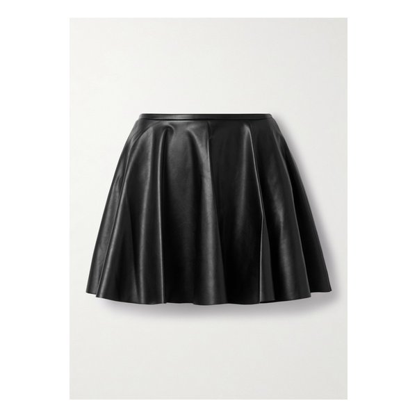 노마카말리 플리츠 Pu 미니 스커트 블랙 46376663162922903