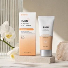 PDRN 톤업 선크림 50ml 4+2 (총6개) / 미백 진정 보습 노세범 나이아신아마이드 히알루론산 함유