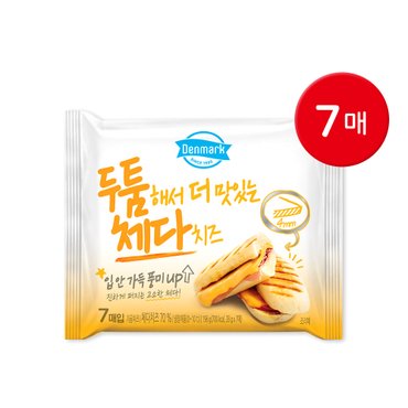 동원 덴마크 두툼해서 더 맛있는 체다 치즈 196g  7매 1개