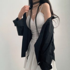 레이스 초커 set 레이스 루즈 블라우스 셔츠2color