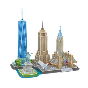 큐빅펀 3D입체퍼즐 세계유명건축 종이모형 문화유산 랜드마크 취미 만들기 시티라인 뉴욕