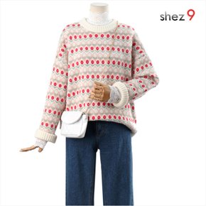 데이지 라운드 니트 풀오버_P091627807