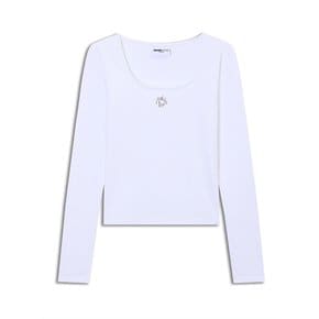 BASIC SQUARE NECK TOP WHITE