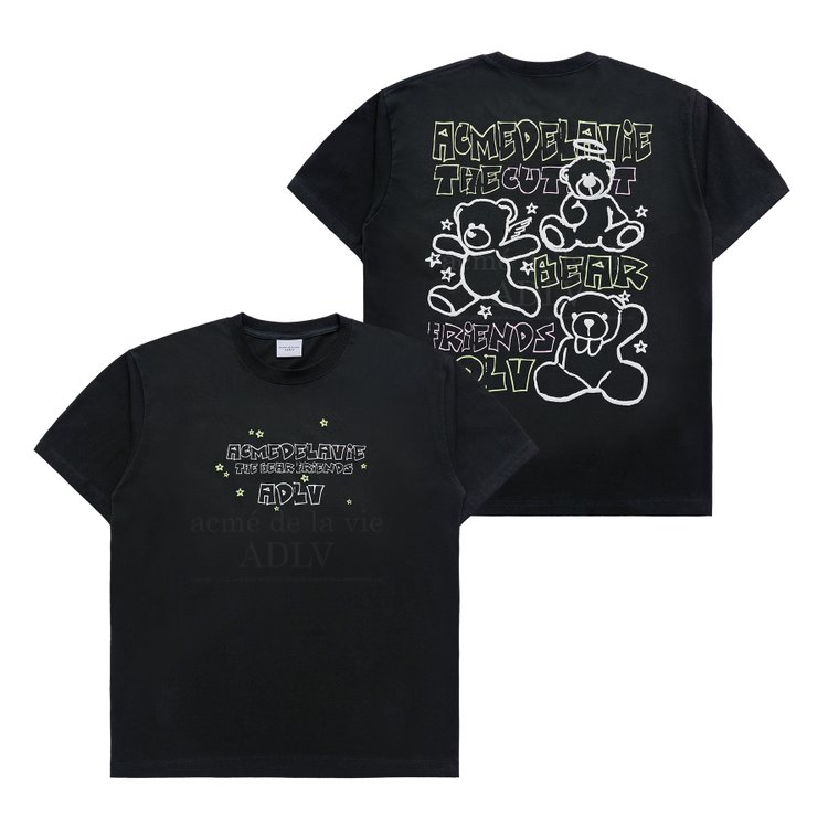 Tシャツ・カットソー BEAR FRIENDS DOODLE ARTWORK SHORT SLEEVE T-SHIRT Designer fashion, Seoul-fully created | W Concept