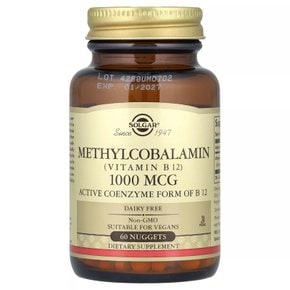 설하 메틸코발라민 비타민 B12 1000 mcg 60 너겟 유통기한 보장