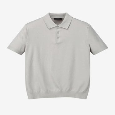 질스튜어트뉴욕 [24SS][Essential] 그레이 실크 터치 카라 니트 (JNSW4B005G2)