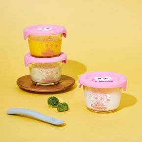 [N4택배][쓱7클럽] 락앤락 티니핑 이유식 원형용기 3P 아름핑