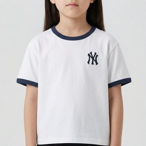 MLB 키즈 걸즈 스포티브 라이크 아트웍 티셔츠 뉴욕양키스 WHITE EVR 7FTSL0463 50WHS