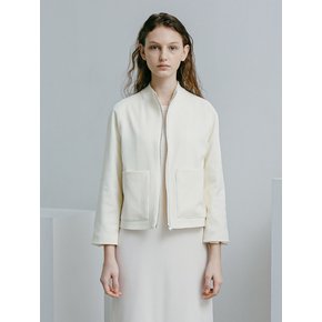 ZIP-UP TRUCKER JACKET (IVORY)