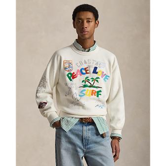 폴로 랄프 로렌 남성 빈티지핏 피스 러브 서프 스웨트셔츠(MNPOKNI16825164100)