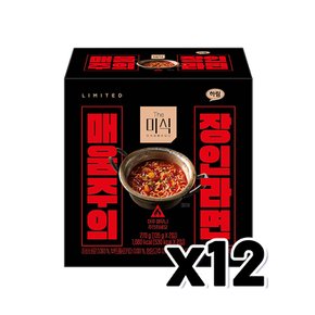 더미식 장인라면 매움주의 봉지라면 2개입 270g x 12개