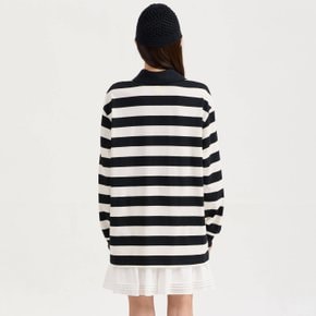 LQTAX26100 스트라이프 카라 티셔츠 [럭키슈에뜨]