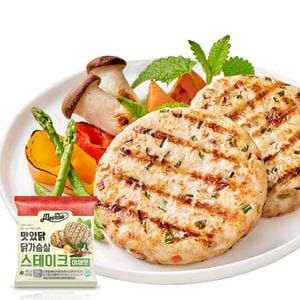 맛있닭 닭가슴살 스테이크 야채 5팩 (500g)