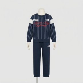 노스페이스 키즈 키즈 스타라인 스웻 세트 NAVY NM5MS03S