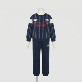 노스페이스 키즈 키즈 스타라인 스웻 세트 NAVY NM5MS03S