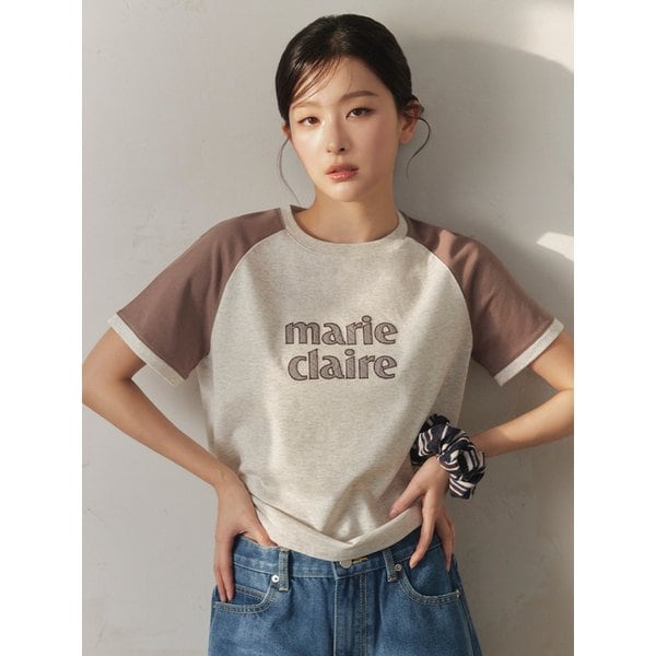 컬러블록 패치 나그랑 반팔 티셔츠(MAGBTS02MBR)