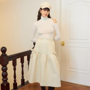 Ribbon Quilting Skirt Ivory