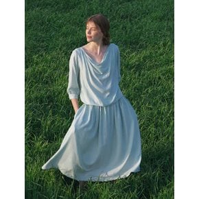 Ollie shirring long dress