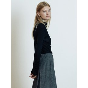 [Day-Wool] Wool-blend Shirring Turtleneck_4color