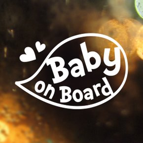 말풍선 baby on board / 아기가타고있어요 반사스티커 자동차스티커