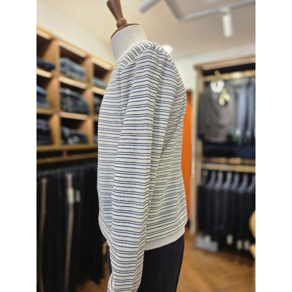 [여주점] 코오롱 브렌우드 남성 워셔블 모던 스트라이프 라운드넥 스웨터 BRWAS26251WHX