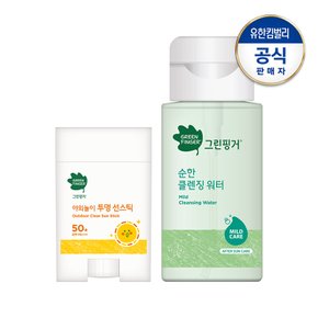 야외놀이 투명 선스틱20g+클렌징워터200ml