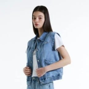 인기 여성 카라 데님 베스트_US