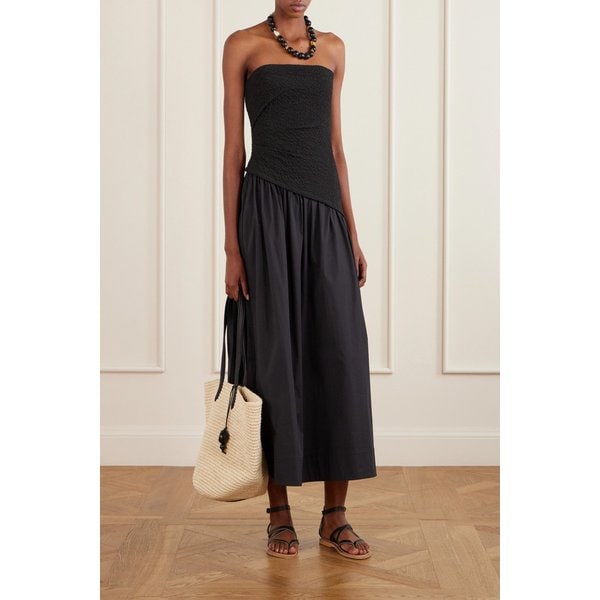 헌팅시즌 가죽 트리밍 위빙 라피아 토트백 46376663163024206