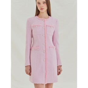 Loistaa tweed dress (pink)