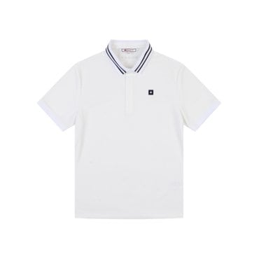 ONOFF [온오프골프웨어] 남성 메쉬요꼬 애리 반팔 티셔츠 OF9013GA_WHITE