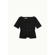 샌디리앙 24SS SANDY LIANG SORREL TOP IN BLACK