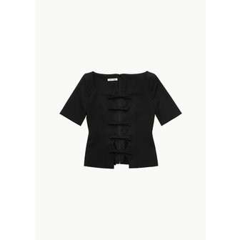 샵아모멘토 샌디리앙 24SS SANDY LIANG SORREL TOP IN BLACK