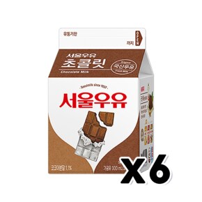 서울우유 초코우유 팩음료 300ml x 6개