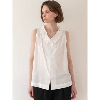 제이마크뉴욕 Sleeveless frill blouse _ 2color