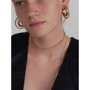 Crystal Flow Wire Choker - Gold