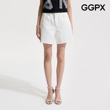 GGPX 컷팅 4부 화이트 팬츠 (GP7PT012F)