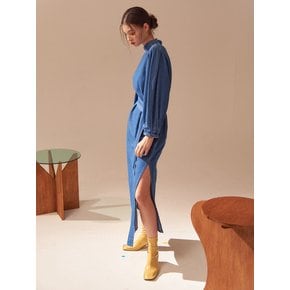 UP-171 HIGH NECK DENIM DRESS