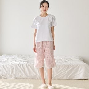 여성 여름 인견 플라워 7부 파자마 홈웨어 잠옷 반바지